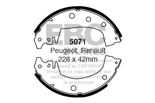 EBC Brake Shoe Replacement Set (6674)