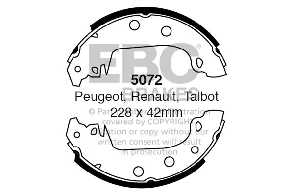 EBC Brake Shoe Replacement Set (6338)