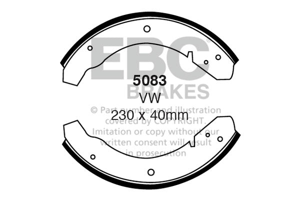EBC Brake Shoe Replacement Set (6701)