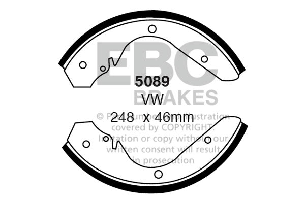 EBC Brake Shoe Replacement Set (5080)