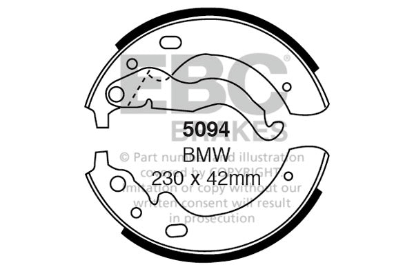 EBC Brake Shoe Replacement Set (5092)