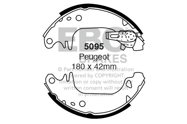 EBC Brake Shoe Replacement Set (6537)
