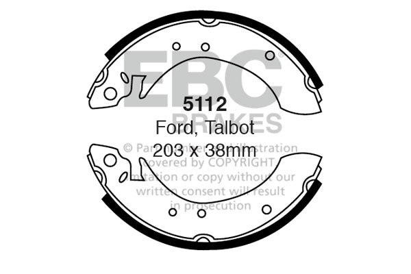 EBC Brake Shoe Replacement Set (6645)