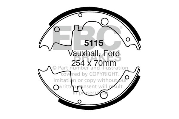 EBC Brake Shoe Replacement Set (6327)