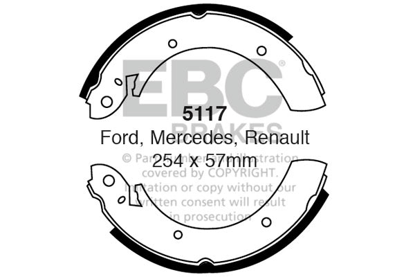 EBC Brake Shoe Replacement Set (6235)