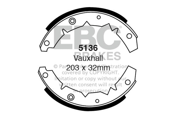 EBC Brake Shoe Replacement Set (6383)