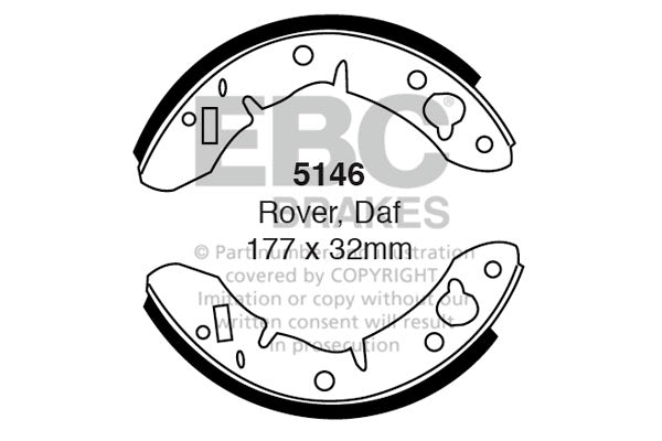 EBC Brake Shoe Replacement Set (5245)