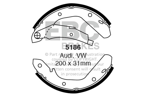EBC Brake Shoe Replacement Set (6447)