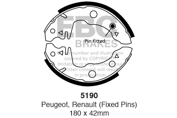 EBC Brake Shoe Replacement Set (6523)