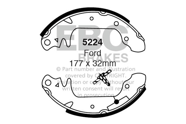 EBC Brake Shoe Replacement Set (6347)