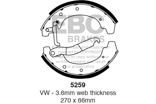 EBC Brake Shoe Replacement Set (6542)