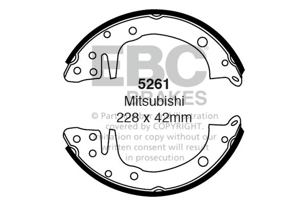 EBC Brake Shoe Replacement Set (6606)