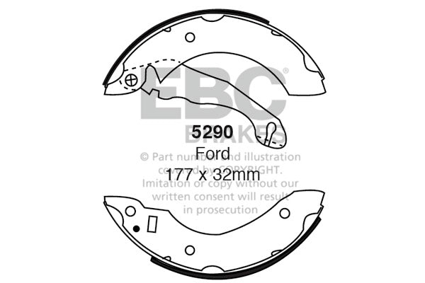 EBC Brake Shoe Replacement Set (6273)