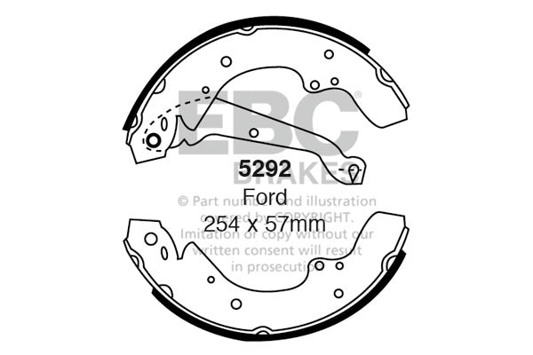 EBC Brake Shoe Replacement Set (5293)