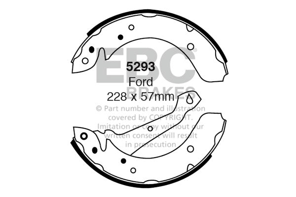 EBC Brake Shoe Replacement Set (6581)