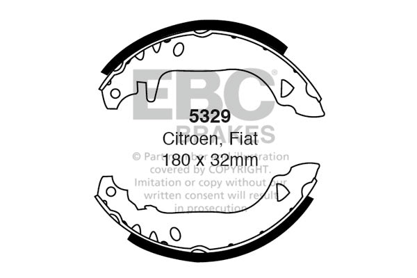 EBC Brake Shoe Replacement Set (5282)