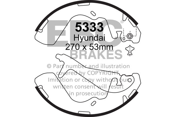 EBC Brake Shoe Replacement Set (6445)
