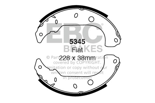 EBC Brake Shoe Replacement Set (6553)