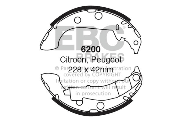 EBC Brake Shoe Replacement Set (6540)