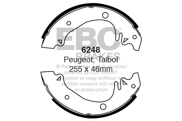EBC Brake Shoe Replacement Set (6344)