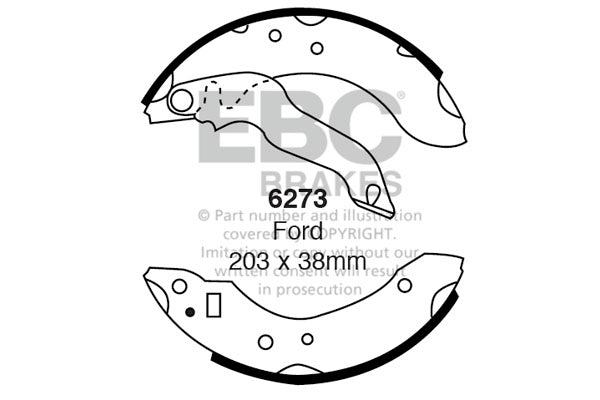 EBC Brake Shoe Replacement Set (6446)