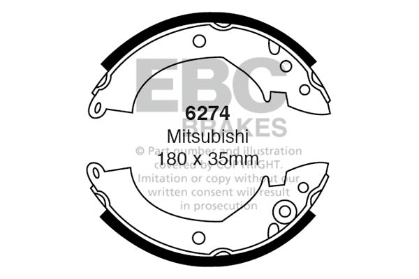 EBC Brake Shoe Replacement Set (6453)