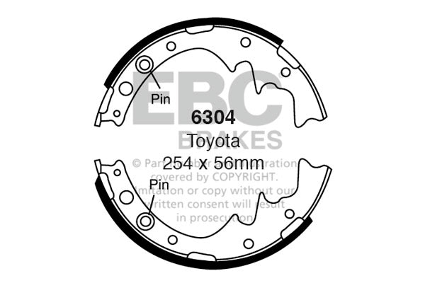 EBC Brake Shoe Replacement Set (6363)