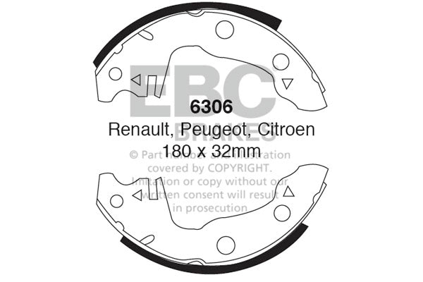 EBC Brake Shoe Replacement Set (5243)