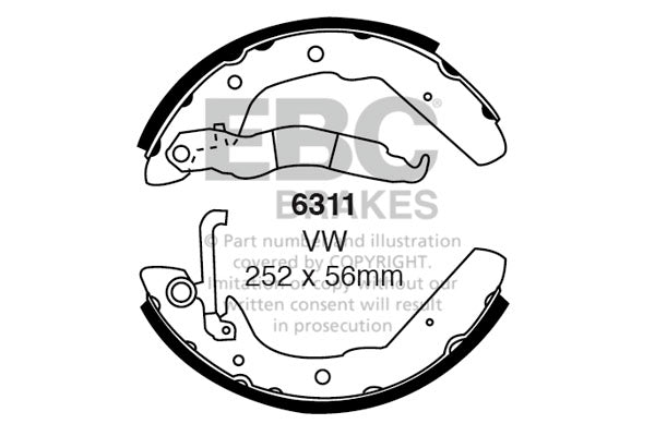 EBC Brake Shoe Replacement Set (6492)