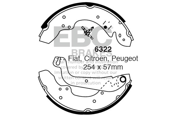 EBC Brake Shoe Replacement Set (5256)