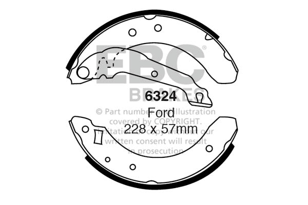 EBC Brake Shoe Replacement Set (6476)