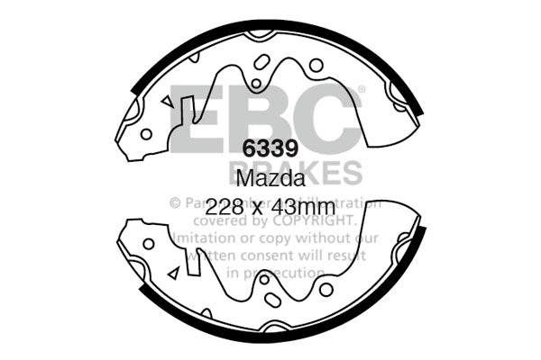 EBC Brake Shoe Replacement Set (6686)