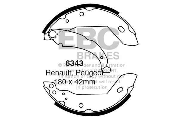 EBC Brake Shoe Replacement Set (5095)
