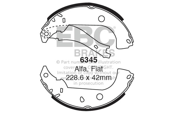 EBC Brake Shoe Replacement Set (6554)