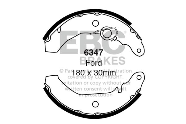 EBC Brake Shoe Replacement Set (6439)