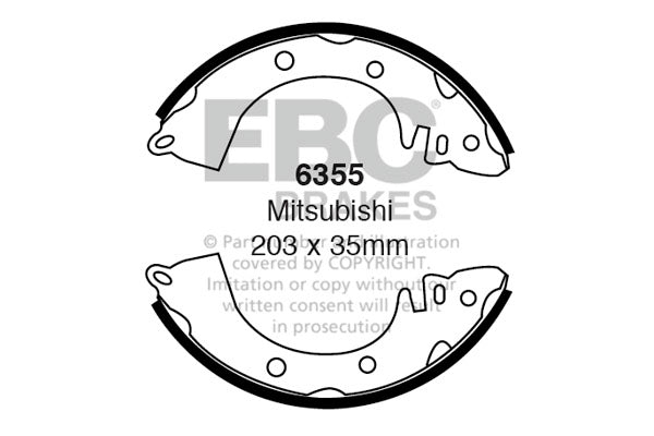 EBC Brake Shoe Replacement Set (6313)