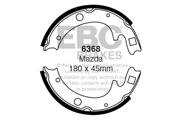 EBC Brake Shoe Replacement Set (6486)