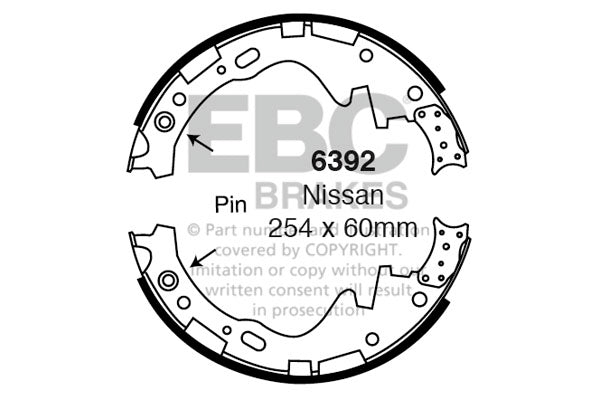 EBC Brake Shoe Replacement Set (6590)