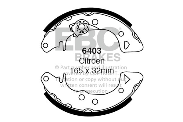EBC Brake Shoe Replacement Set (6408)