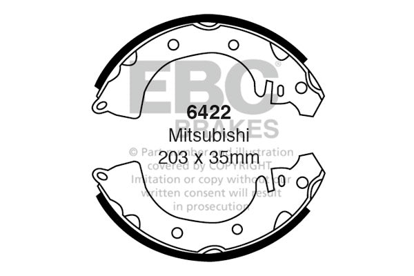 EBC Brake Shoe Replacement Set (6421)