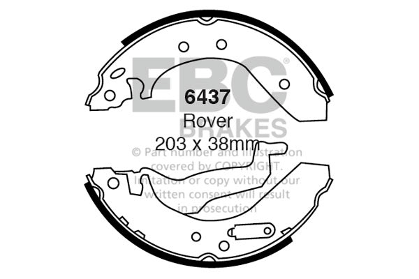 EBC Brake Shoe Replacement Set (6366)