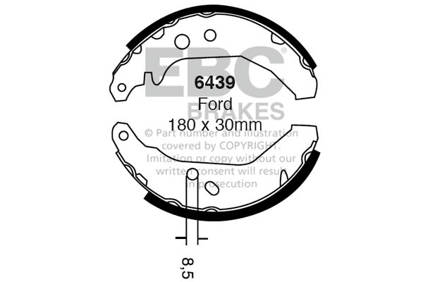 EBC Brake Shoe Replacement Set (6440)