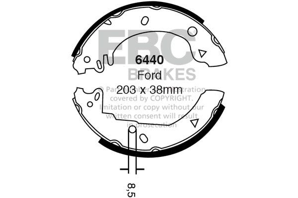 EBC Brake Shoe Replacement Set (6589)