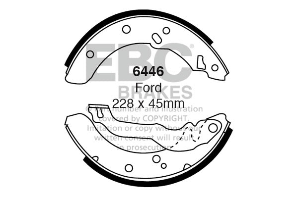 EBC Brake Shoe Replacement Set (6449)
