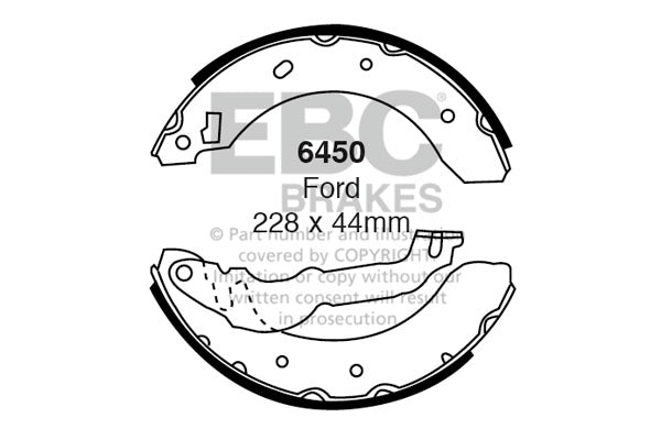 EBC Brake Shoe Replacement Set (6381)