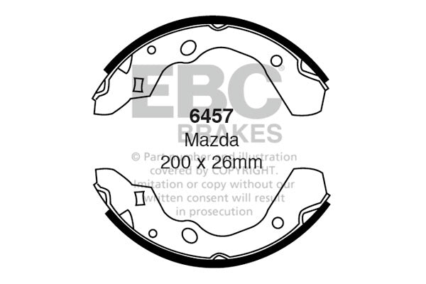 EBC Brake Shoe Replacement Set (6522)