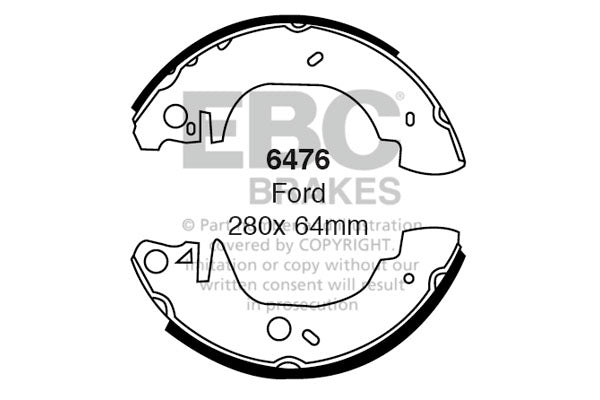 EBC Brake Shoe Replacement Set (6475)