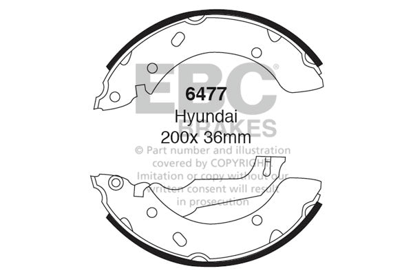 EBC Brake Shoe Replacement Set (6644)