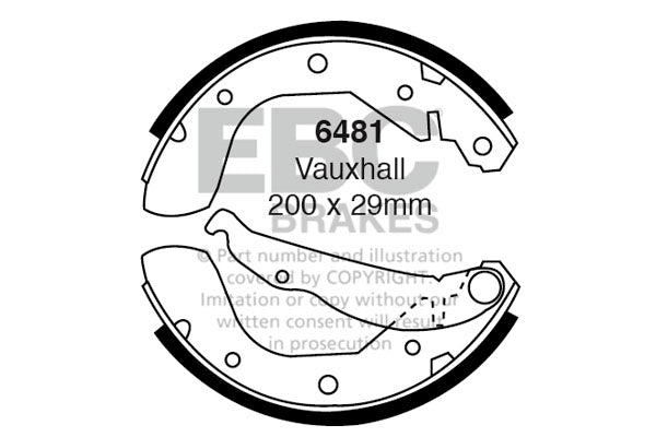 EBC Brake Shoe Replacement Set (6485)