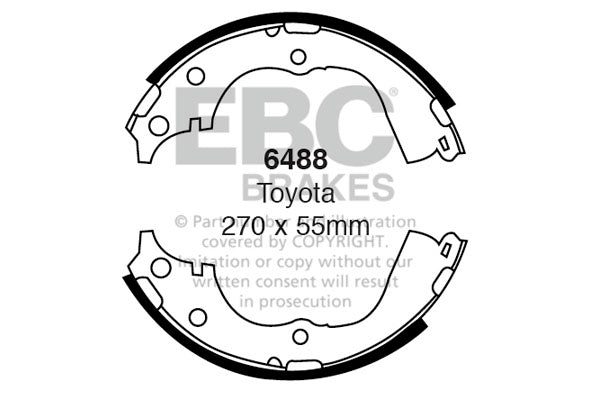 EBC Brake Shoe Replacement Set (6633)
